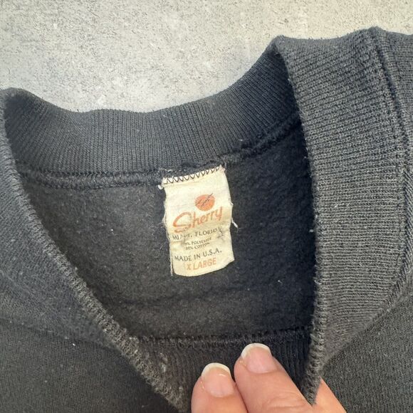 Vintage 1980's Shuttle Kennedy Space Center Sweatshirt Men’s XL Neon Raised - Picture 5 of 7